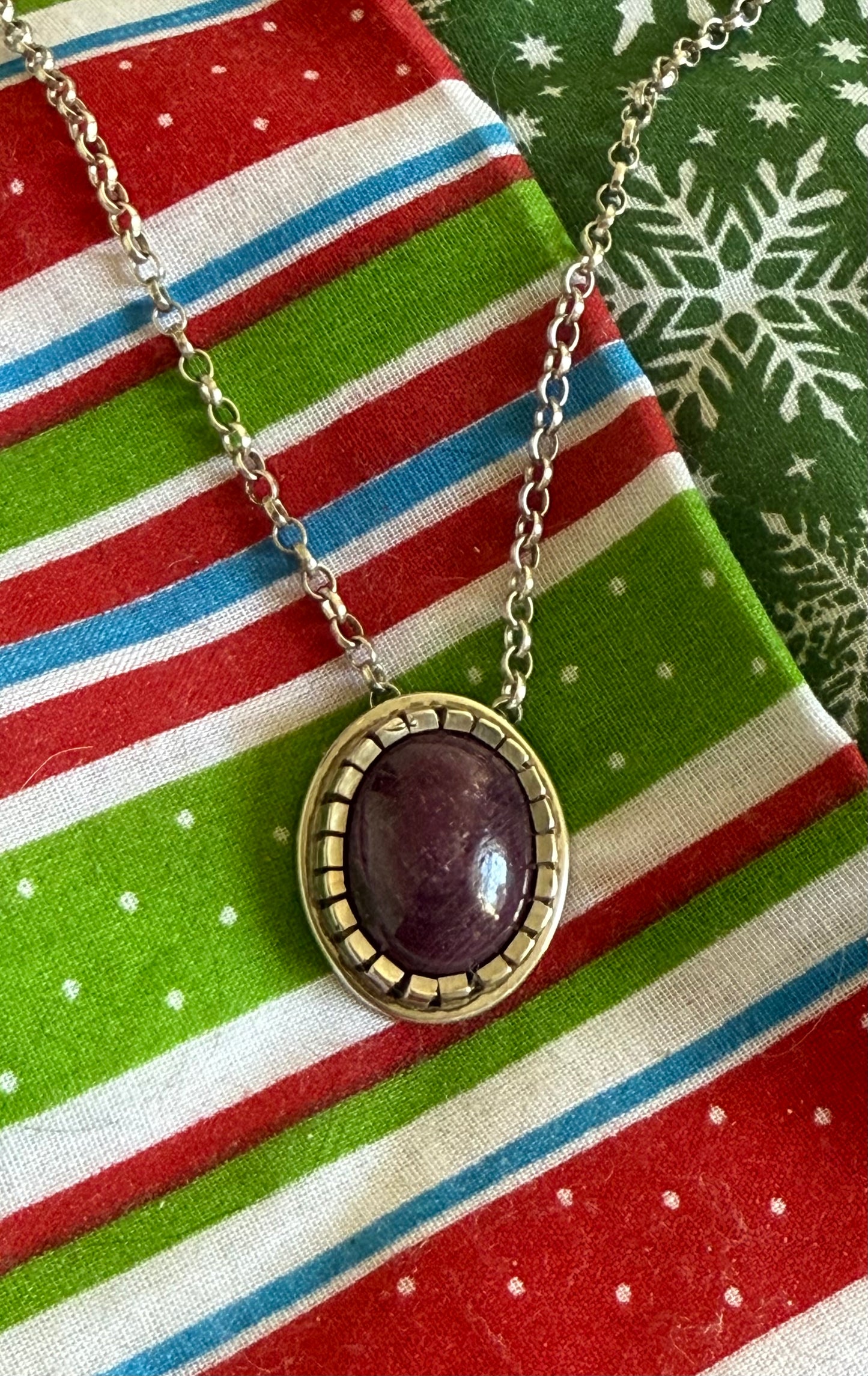 Sterling Silver Ruby Necklace