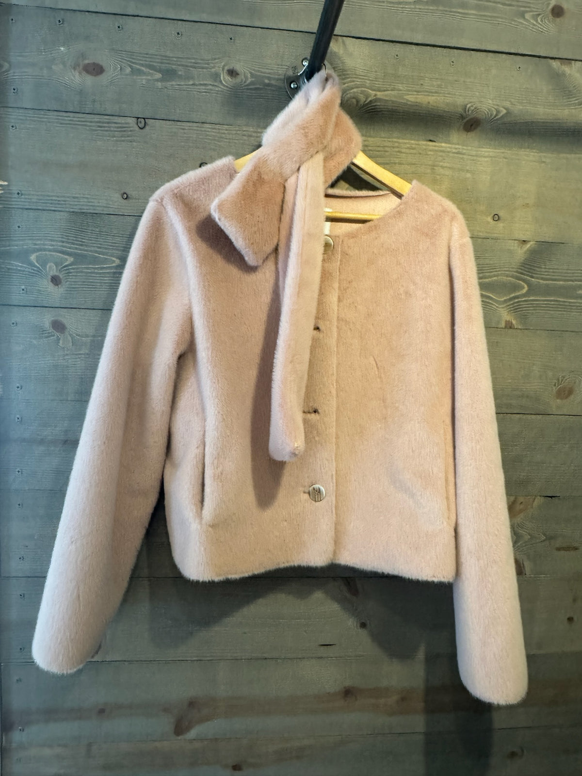Molliolli Pink Rosey Faux Fur Jacket (Women's M)