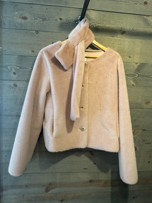 Molliolli Pink Rosey Faux Fur Jacket (Women's M)