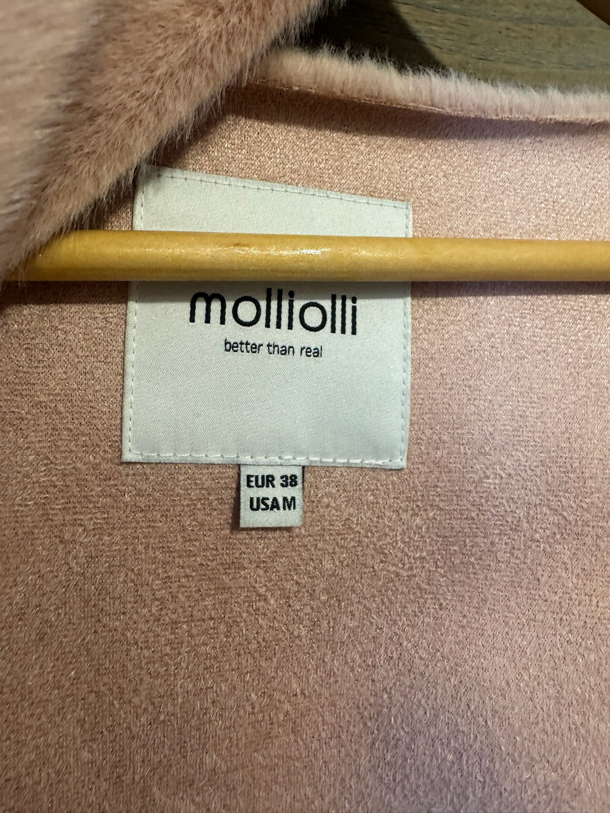 Molliolli Pink Rosey Faux Fur Jacket (Women's M)